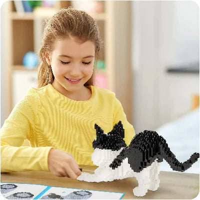 Bloc de Construction - BrickPets™ - Chat Tuxedo