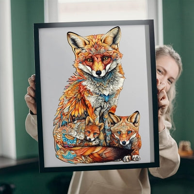 Puzzle En Bois - FoxFamilyWoodenPuzzle™