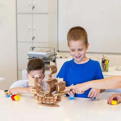 Puzzle 3D en Bois - WoodGenius™ - Bateau
