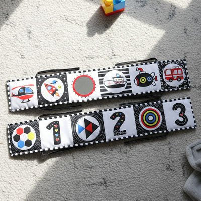 Livre bebe en tissus carreaux detachables