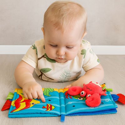 Livre bebe en tissus dans la Mer