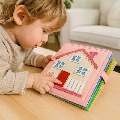 Livre enfant en tissus maison
