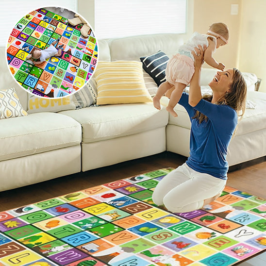 tapis d eveil multicouleurs bebe avec maman